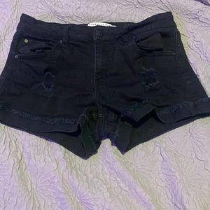 Black Jean shorts